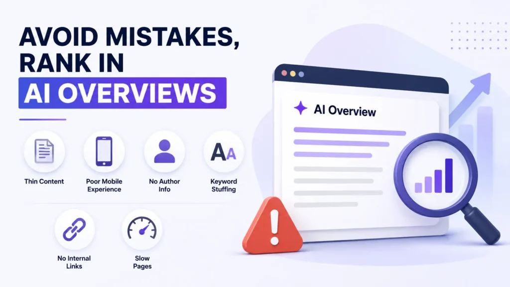 Common Mistakes That Prevent AI Overview Rankings